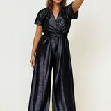 Helena Cap Sleeve Jumpsuit Navy