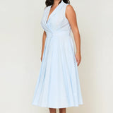 Sorrento Trench Dress Blue & White Stripe