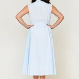 Sorrento Trench Dress Blue & White Stripe