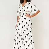 Angelika Silk Spot Dress