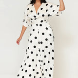 Angelika Silk Spot Dress