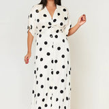 Angelika Silk Spot Dress