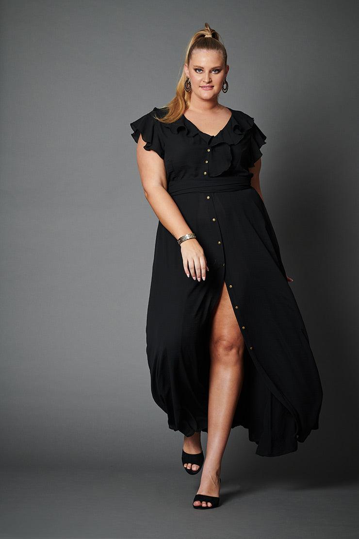 Birkin Black Maxi Dress - Embody Women