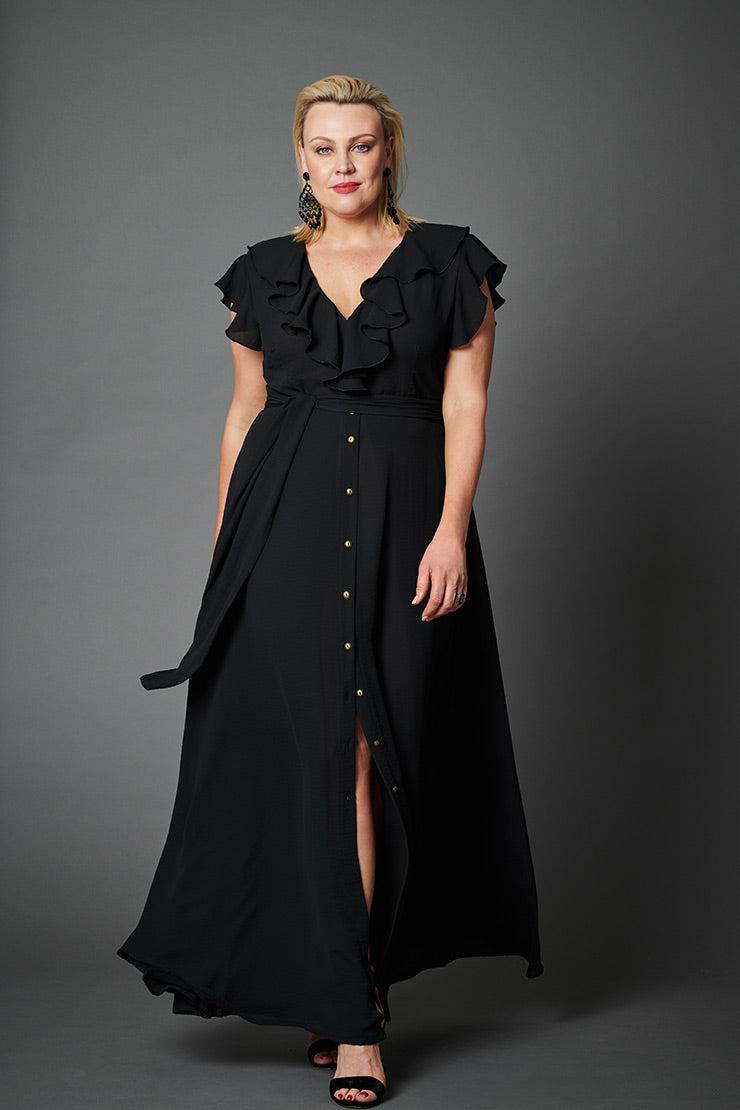 Birkin Black Maxi Dress - Embody Women