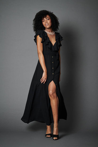 Birkin Black Maxi Dress - Embody Women