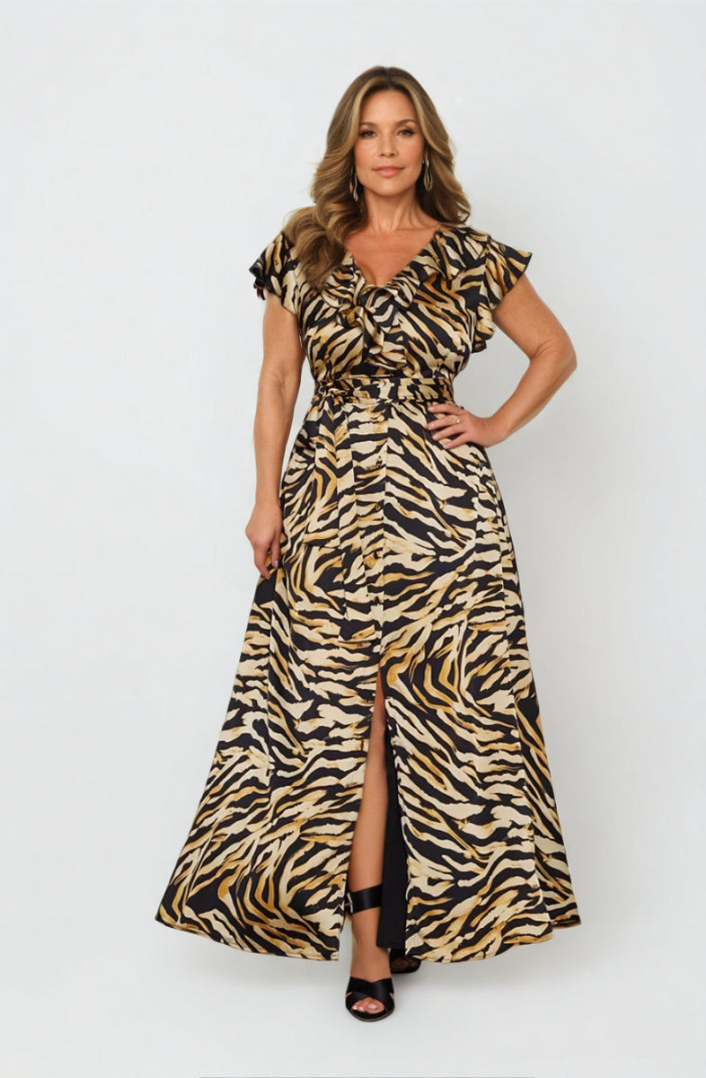 Birkin Tiger Maxi Dress - Embody Women